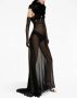 Dolce & Gabbana Jurk met kanten detail van zijdeblend Zwart - Thumbnail 2
