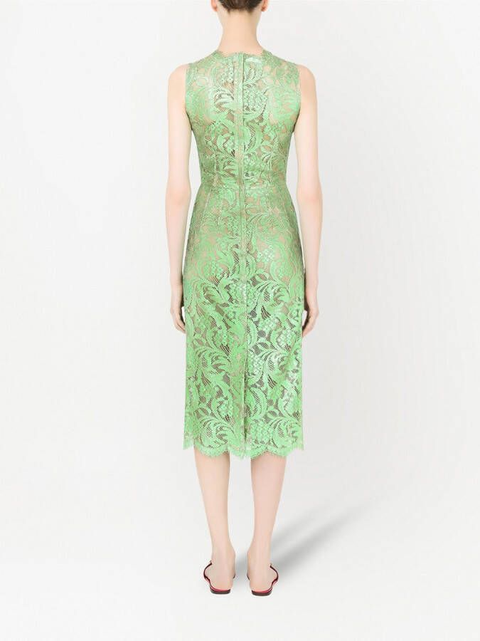 Dolce & Gabbana Semi-doorzichtige jurk Groen