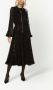 Dolce & Gabbana Satijnen midi-jurk met DG-logo Zwart - Thumbnail 3