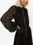 Dolce & Gabbana Satijnen midi-jurk met DG-logo Zwart - Thumbnail 5