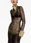 Dolce & Gabbana Semi-doorzichtige midi-jurk Zwart - Thumbnail 5