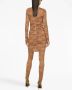 Dolce & Gabbana Semi-doorzichtige mini-jurk Bruin - Thumbnail 4