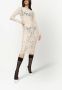 Dolce & Gabbana Midi-jurk met bloemenkant en lange mouwen Wit - Thumbnail 2