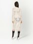 Dolce & Gabbana Midi-jurk met bloemenkant en lange mouwen Wit - Thumbnail 4