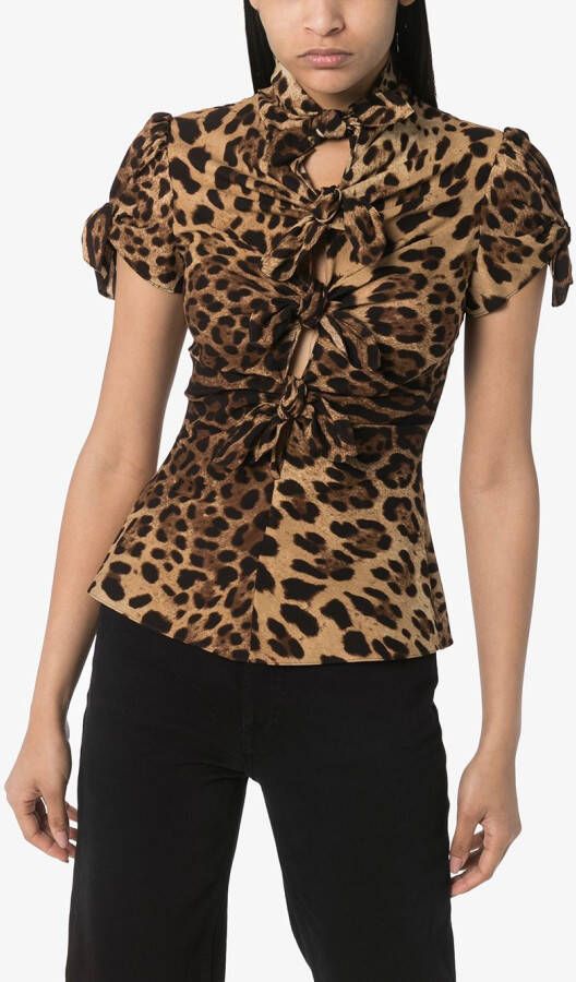 Dolce & Gabbana Shirt met luipaardprint Zwart
