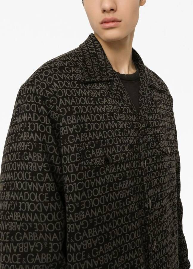 Dolce & Gabbana Shirtjack met logoprint Zwart