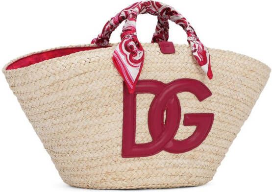 Dolce & Gabbana Shopper met logo Beige