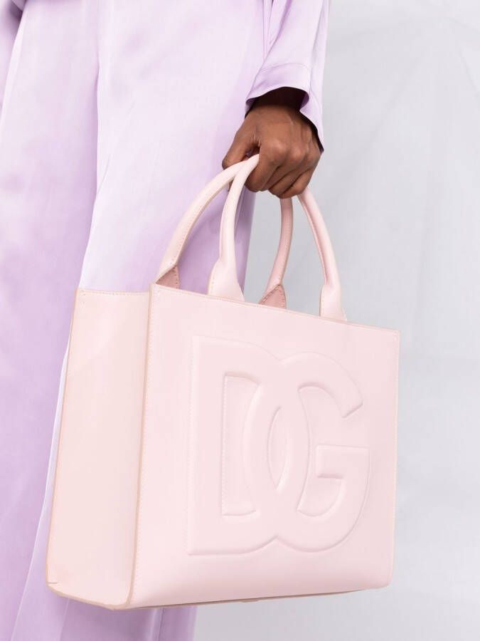 Dolce & Gabbana DG Daily shopper met logo-reliëf Roze