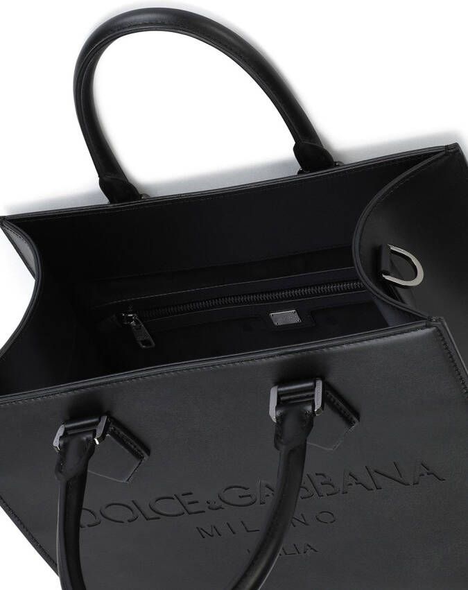 Dolce & Gabbana Edge leren shopper Zwart