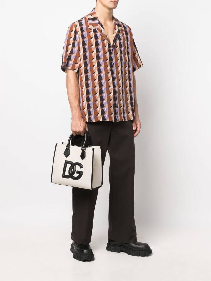 Dolce & Gabbana Shopper met logopatch Beige
