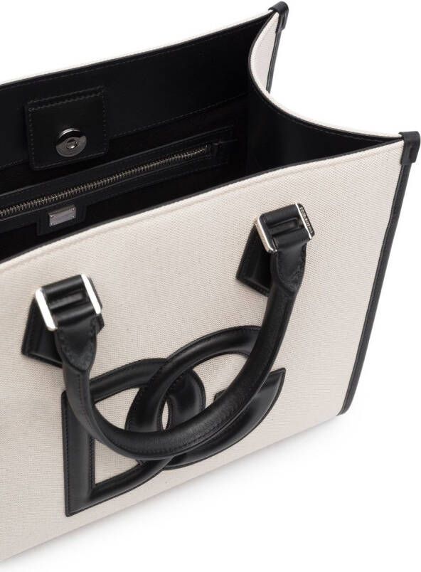 Dolce & Gabbana Shopper met logopatch Beige