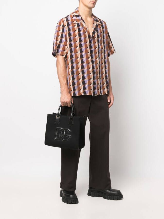 Dolce & Gabbana Shopper met logopatch Zwart