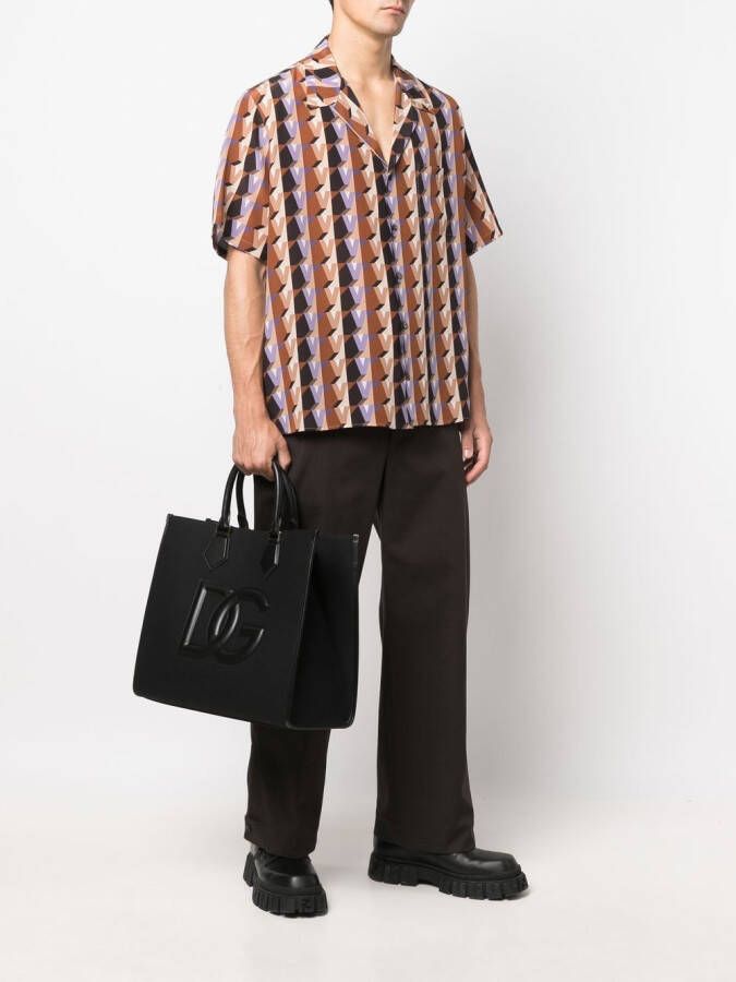 Dolce & Gabbana Shopper met logopatch Zwart