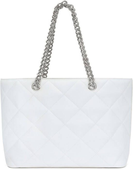 Dolce & Gabbana Shopper met logoplakkaat Wit