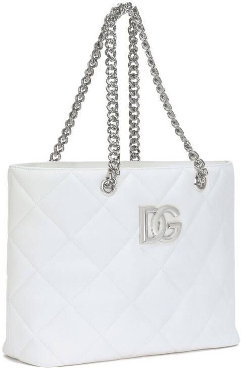 Dolce & Gabbana Shopper met logoplakkaat Wit
