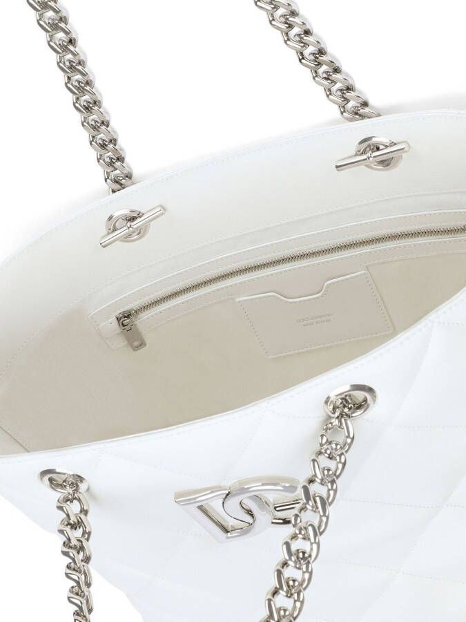 Dolce & Gabbana Shopper met logoplakkaat Wit