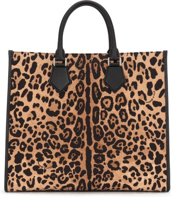 Dolce & Gabbana Shopper met luipaardprint Bruin