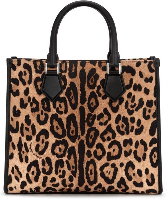 Dolce & Gabbana Shopper met luipaardprint Bruin