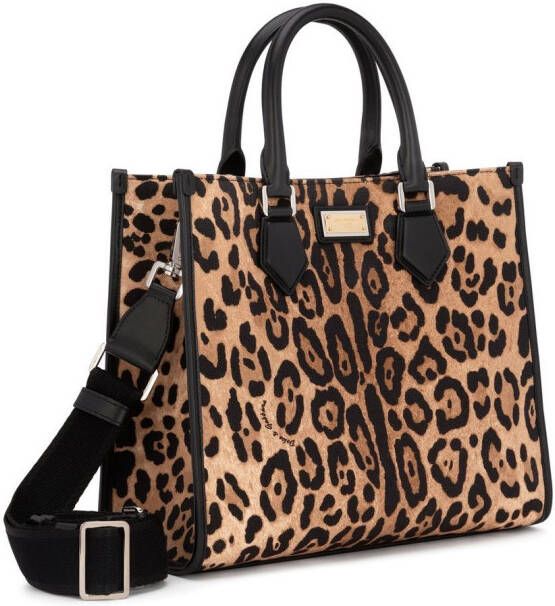 Dolce & Gabbana Shopper met luipaardprint Bruin