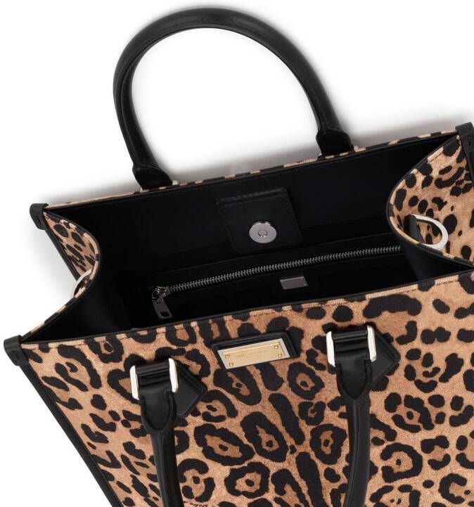 Dolce & Gabbana Shopper met luipaardprint Bruin