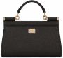 Dolce & Gabbana Kleine Sicily tas verfraaid met stras en handgreep Zwart - Thumbnail 3