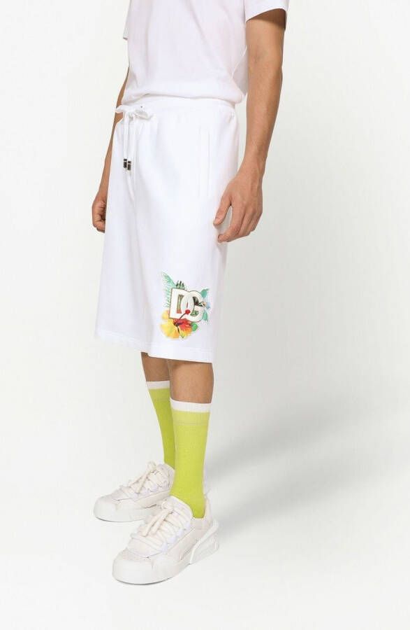 Dolce & Gabbana Shorts met geborduurd logo Wit