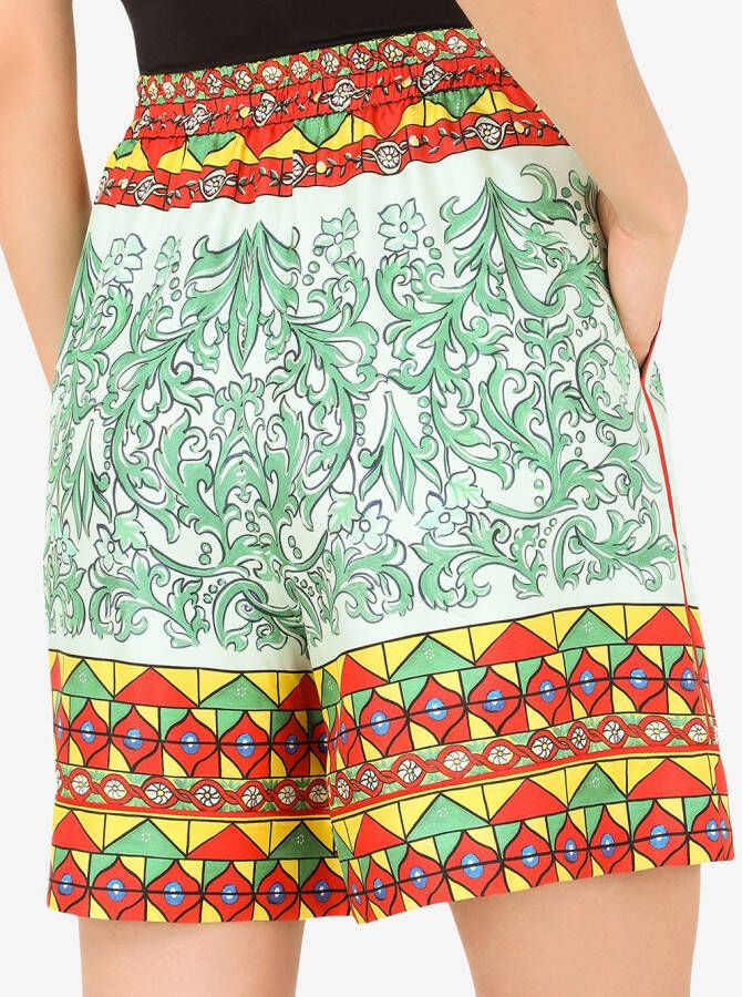 Dolce & Gabbana Twill shorts met print Blauw