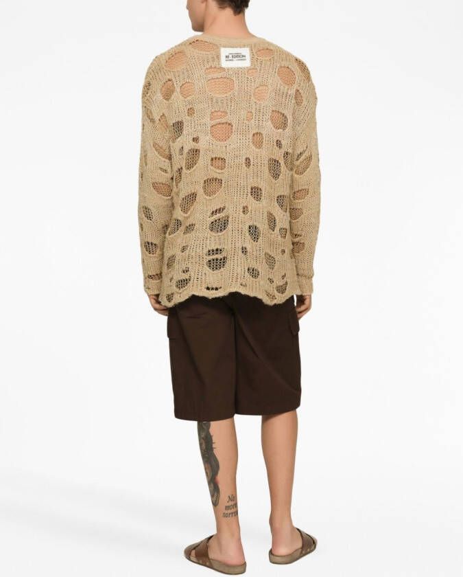 Dolce & Gabbana Shorts met logoplakkaat Bruin