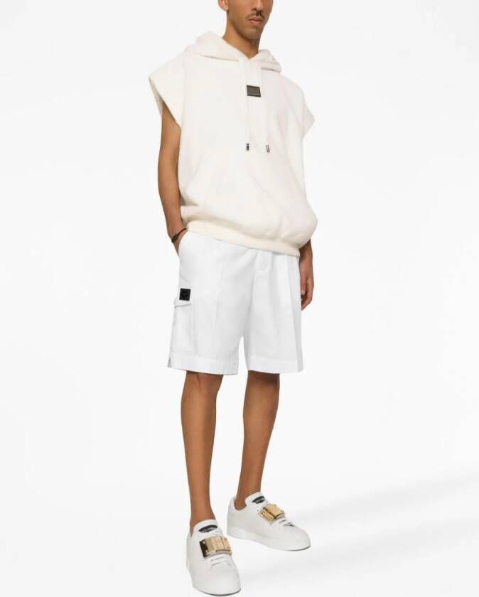 Dolce & Gabbana Shorts met logoplakkaat Wit