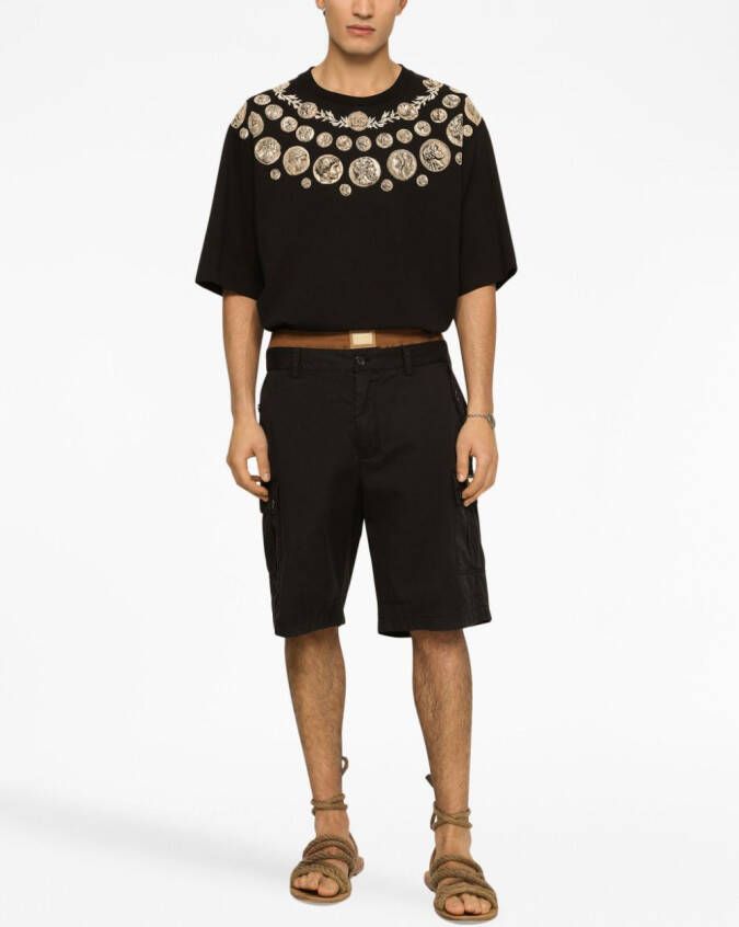Dolce & Gabbana Shorts met logoplakkaat Zwart