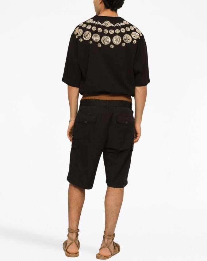 Dolce & Gabbana Shorts met logoplakkaat Zwart