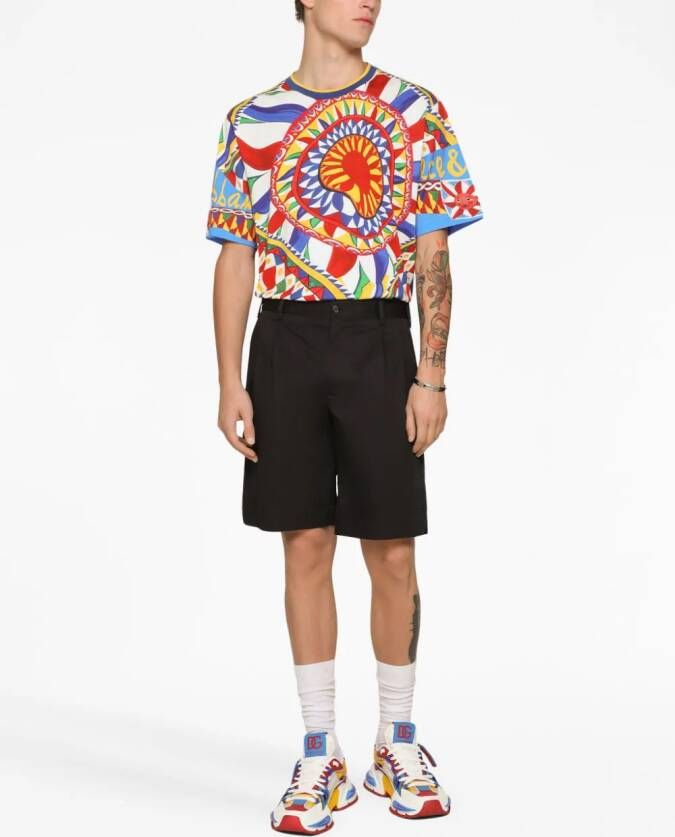 Dolce & Gabbana Shorts met logoplakkaat Zwart