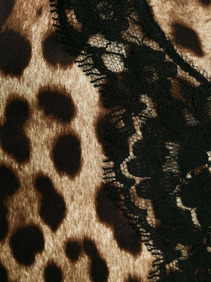 Dolce & Gabbana Shorts met luipaardprint Beige