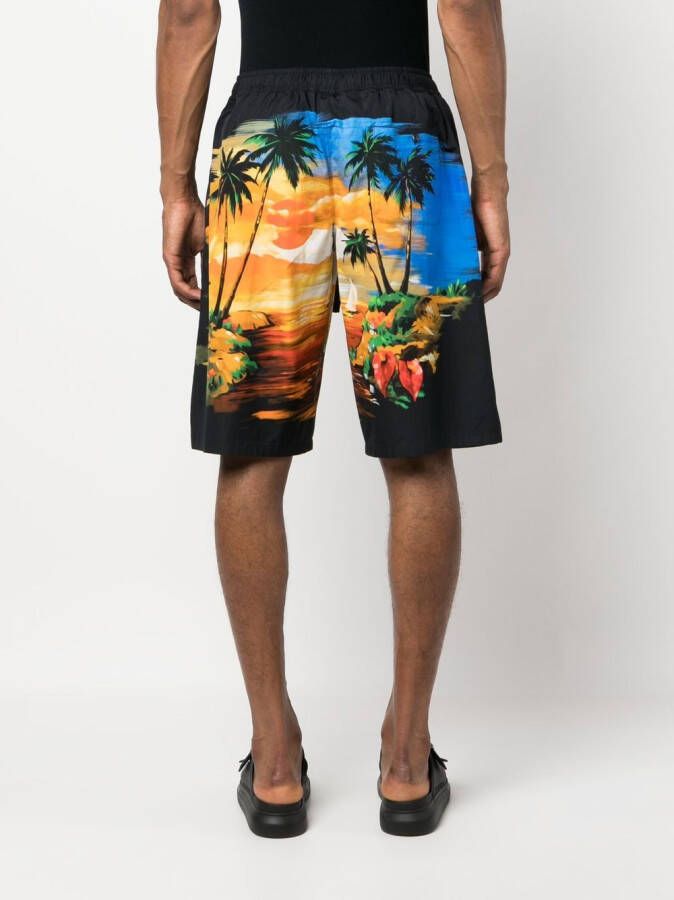 Dolce & Gabbana Shorts met palmboomprint Blauw