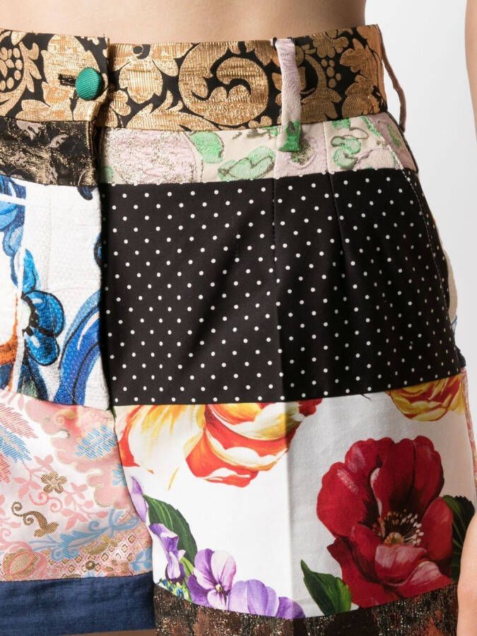 Dolce & Gabbana Shorts met patchwork Zwart