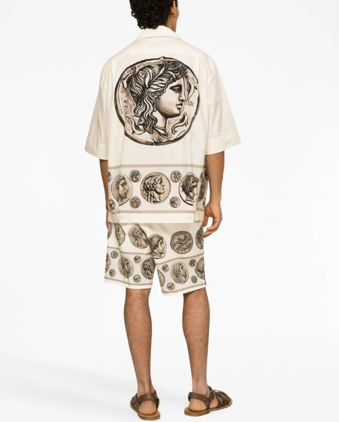 Dolce & Gabbana Shorts met print Beige