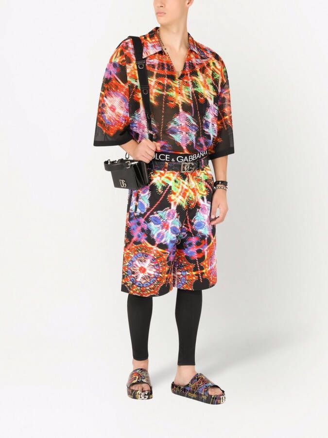 Dolce & Gabbana Shorts met print Zwart