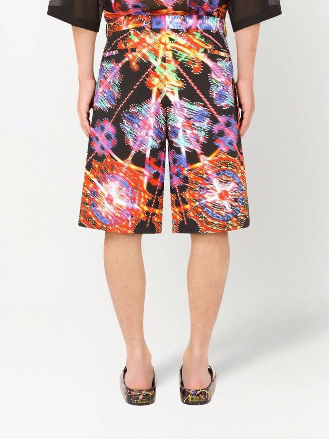 Dolce & Gabbana Shorts met print Zwart