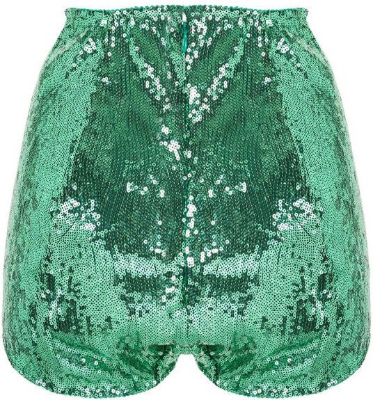 Dolce & Gabbana Shorts verfraaid met pailletten Groen