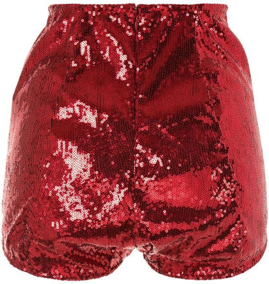 Dolce & Gabbana Shorts verfraaid met pailletten Rood