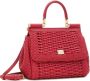 Dolce & Gabbana Sicily 62 kleine handtas Rood - Thumbnail 4