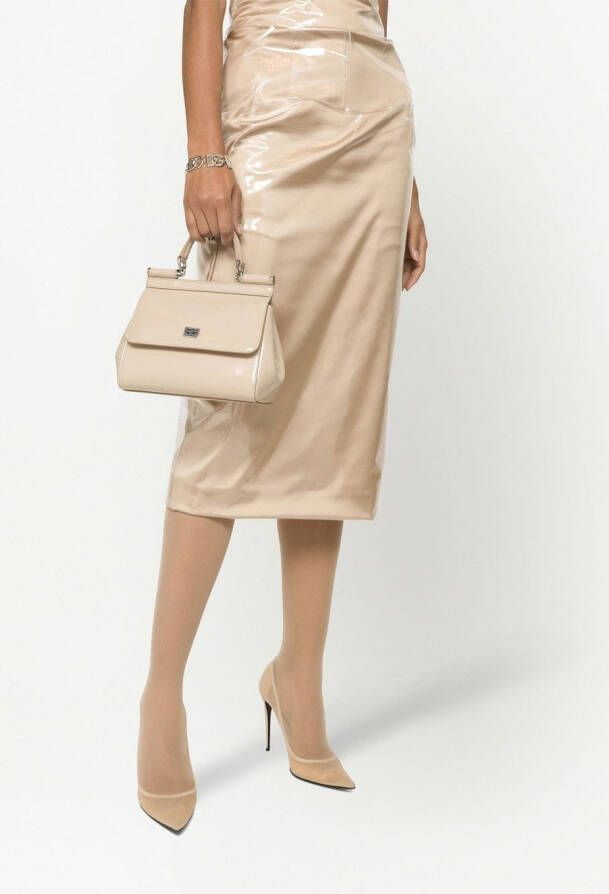 Dolce & Gabbana KIM DOLCE&GABBANA Sicily kleine tas met handgreep Beige