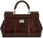 Dolce & Gabbana Kleine Sicily tas verfraaid met stras en handgreep Bruin - Thumbnail 2