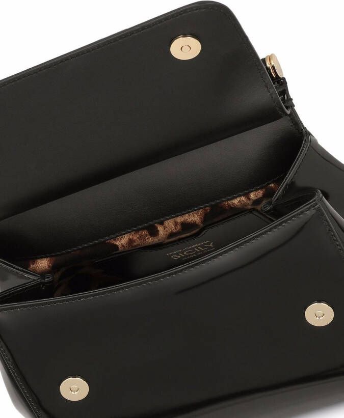 Dolce & Gabbana Medium Sicily schoudertas Zwart