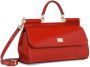 Dolce & Gabbana Medium Sicily leren tas met handgreep Rood - Thumbnail 4