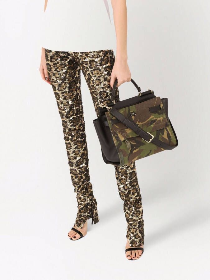 Dolce & Gabbana Sicily 62 Soft tas met handgreep Groen