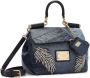 Dolce & Gabbana Sicily Soft kleine tas met handgreep en denim patchwork Blauw - Thumbnail 4