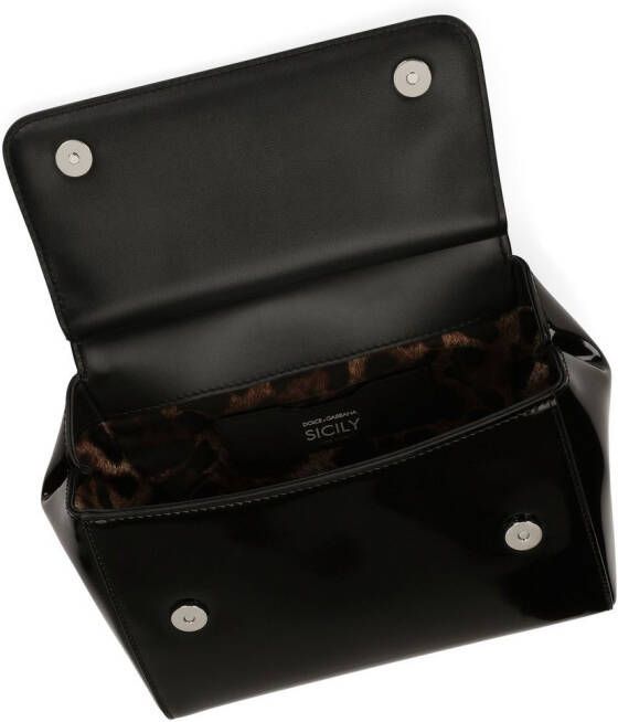 Dolce & Gabbana KIM DOLCE&GABBANA Sicily kleine tas met handgreep Zwart