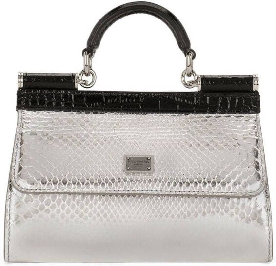 Dolce & Gabbana KIM kleine Sicily tas met handgreep Zwart