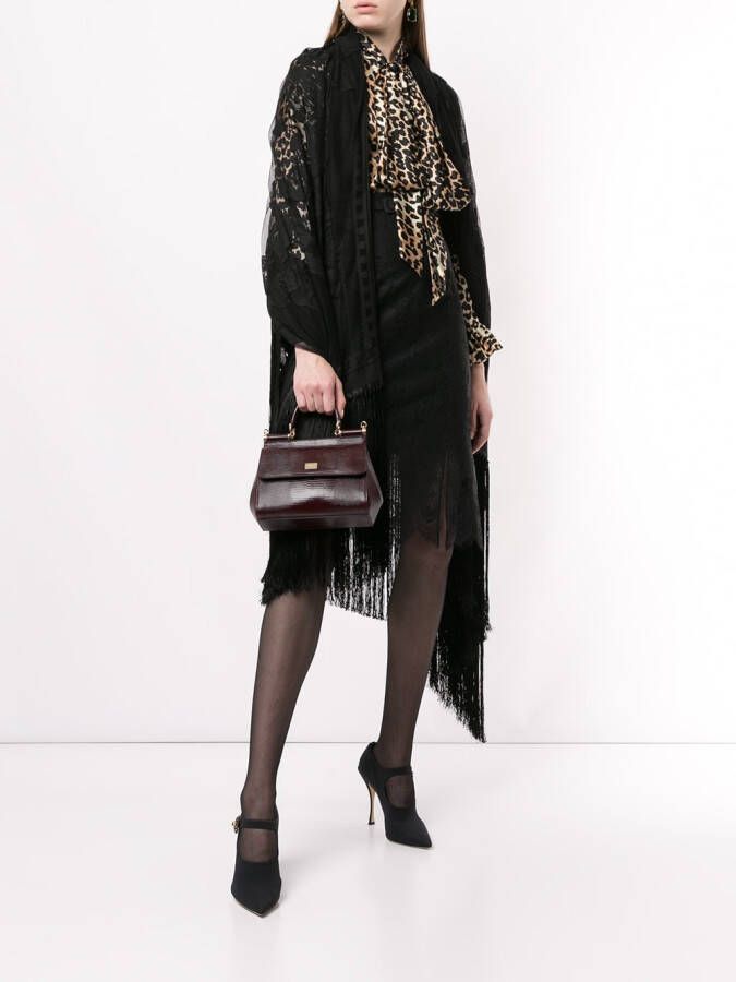 Dolce & Gabbana Sjaal met franje Zwart